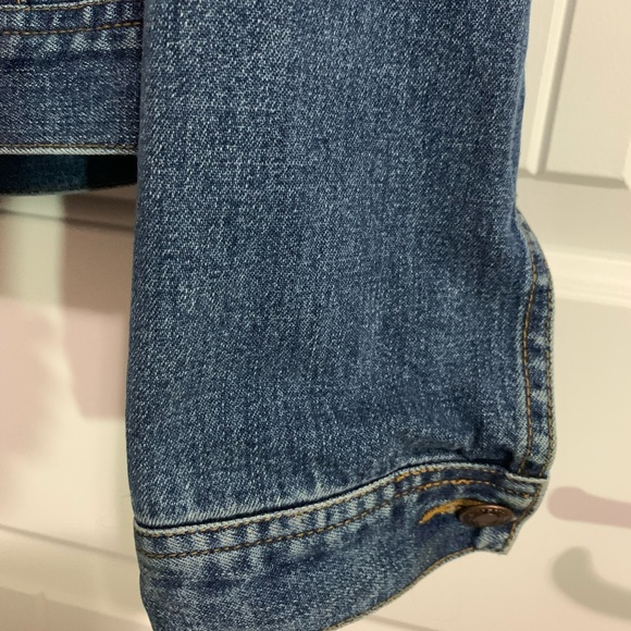 Old Navy Women Classic Blue jean jacket denim snap stretch Small Boho western - Picture 4 of 9